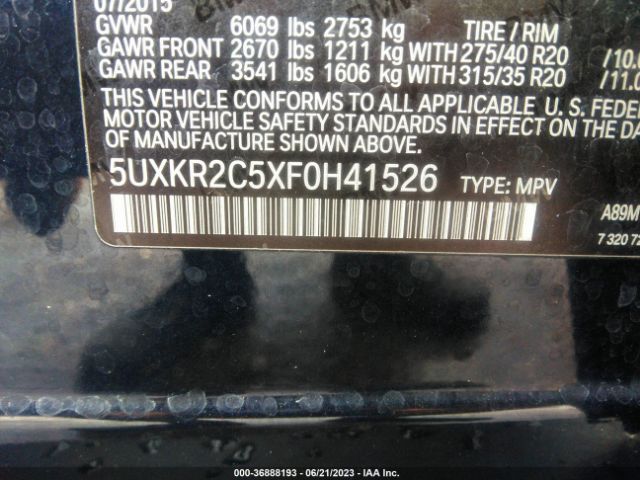 5UXKR2C5XF0H41526 BMW X5 Sdrive35i