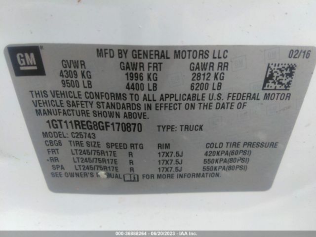 1GT11REG8GF170870 GMC SIERRA 2500HD