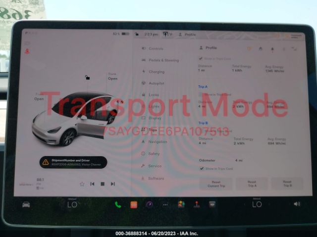 7SAYGDEE6PA107513 Tesla Model Y Long Range
