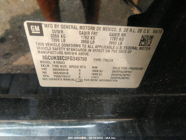 Chevrolet Silverado 1500 Ltz 2015 3GCUKSEC2FG349790 Image 9