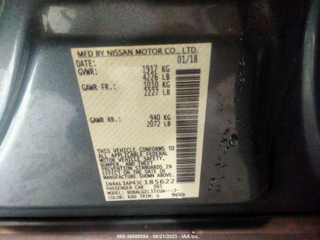 1N4AL3AP4JC185622 Nissan Altima 2.5 S