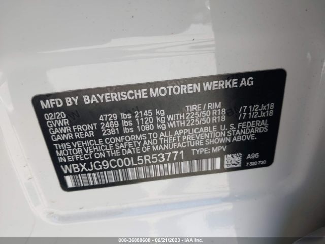 WBXJG9C00L5R53771 BMW X1 Xdrive28i