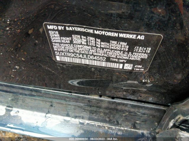 5UXTR9C54JLD64552 BMW X3 Xdrive30i