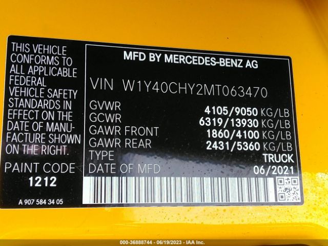 W1Y40CHY2MT063470 Mercedes-Benz SPRINTER CARGO VAN