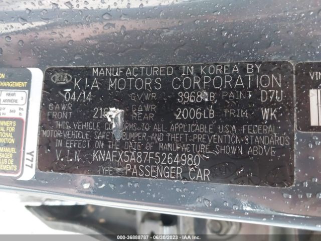 KNAFX5A87F5264980 KIA Forte 5-door Ex