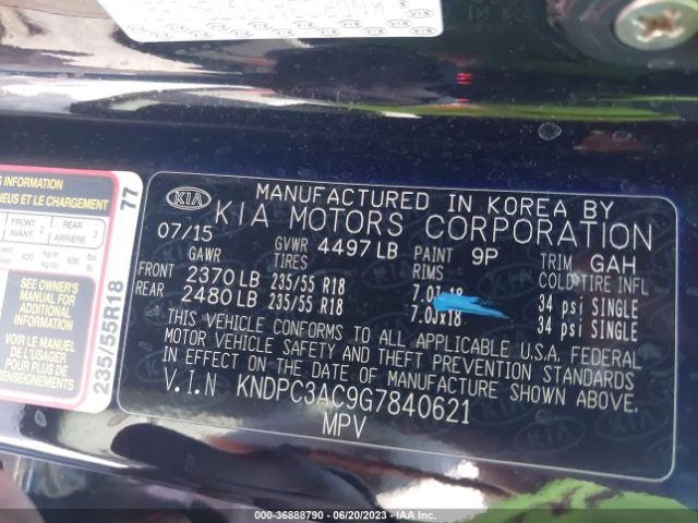 KNDPC3AC9G7840621 KIA Sportage Ex