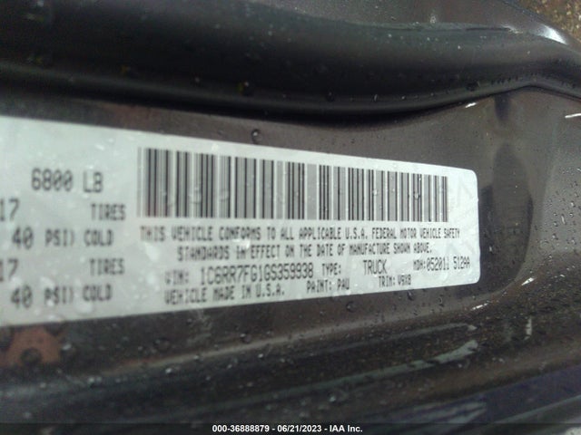 RAM 1500 Express 2016 1C6RR7FG1GS359938 Image 9