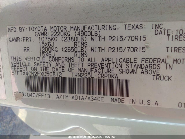 Toyota TACOMA 2015 5TFTX4CN2FX050812 Image 9