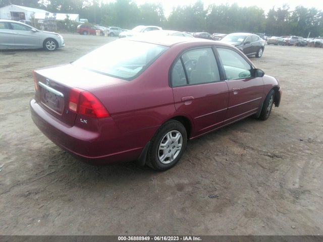 2002 HONDA CIVIC LX VIN: 1HGES16542L080334