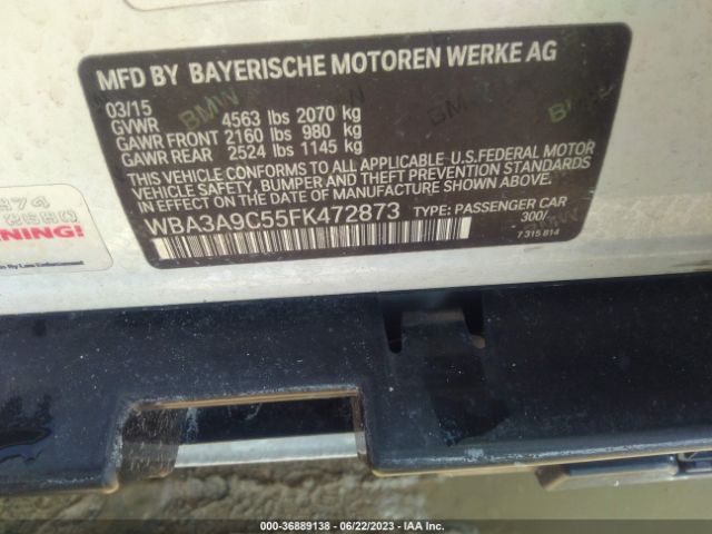 WBA3A9C55FK472873 BMW 3 Series 335i