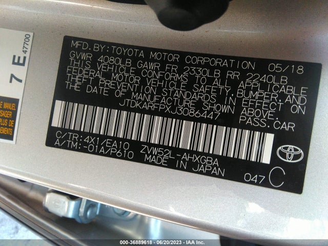 Toyota Prius Prime Plus/premium/advanced 2018 JTDKARFPXJ3086447 Image 15