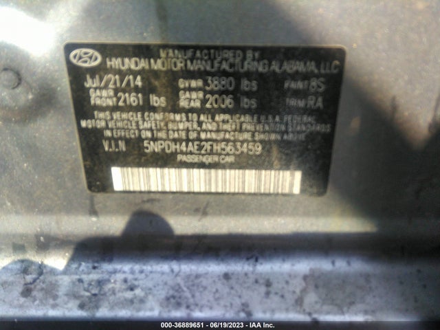 Hyundai ELANTRA SE 2015 5NPDH4AE2FH563459 Image 11