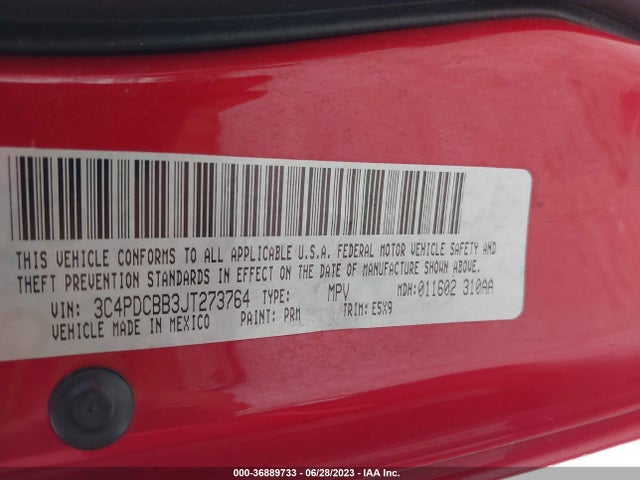 Dodge Journey Sxt 2018 3C4PDCBB3JT273764 Image 9