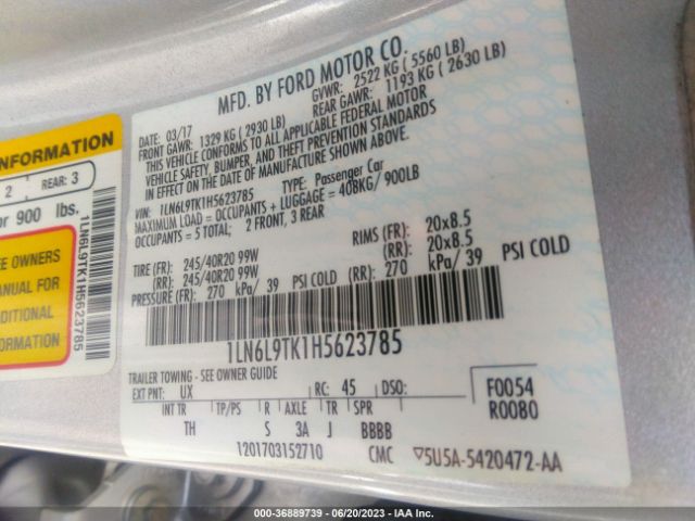 1LN6L9TK1H5623785 Lincoln Continental Select
