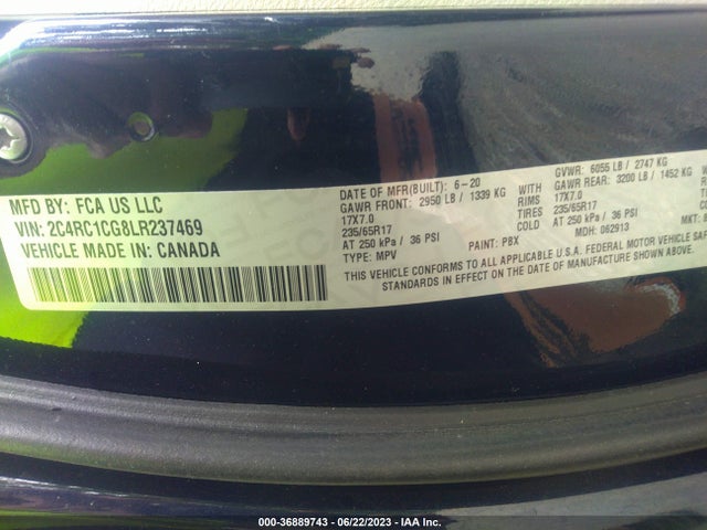 2C4RC1CG8LR237469 Chrysler Voyager Lx