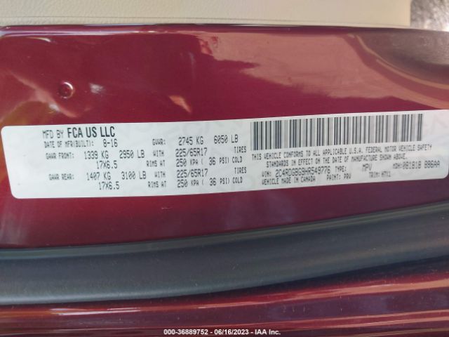 2C4RDGBG9HR549776 Dodge Grand Caravan Se