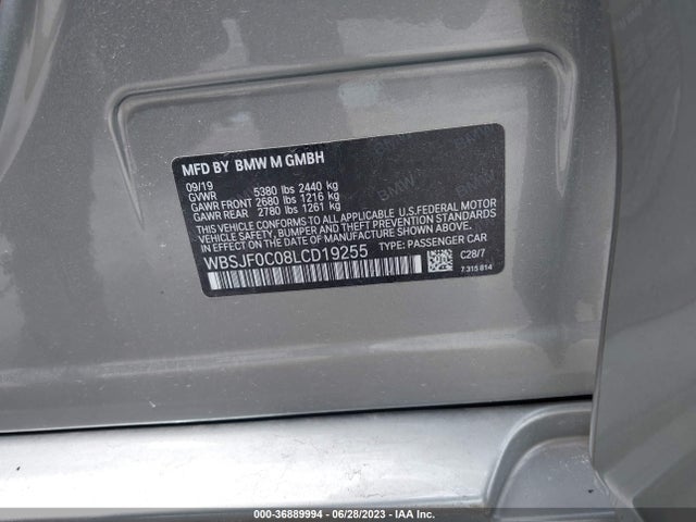 2020 BMW M5, VIN: WBSJF0C08LCD19255