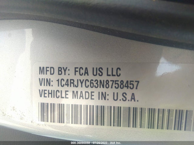 2022 Jeep Grand Cherokee, VIN: 1C4RJYC63N8758457