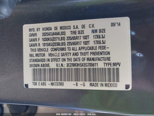 Honda CR-V EX 2014 3CZRM3H5XEG705611 Image 15