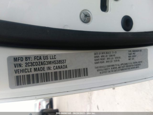 2C3CDZAG3MH538537 Dodge Challenger Sxt