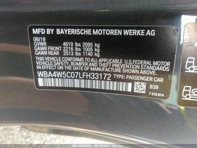 2020 BMW 4 Series, VIN: WBA4W5C07LFH33172