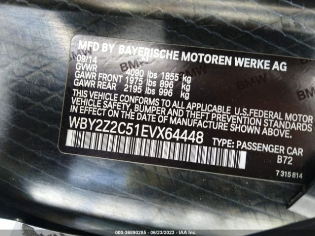 WBY2Z2C51EVX64448 BMW I8