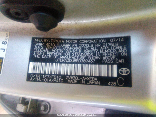 Toyota Prius Four/five/three/one/two 2014 JTDKN3DU8E0389437 Image 15