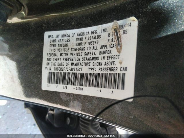 1HGCR2F73FA031525 Honda Accord Sedan Ex