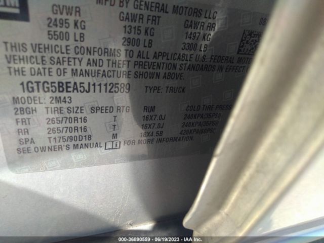 1GTG5BEA5J1112589 GMC Canyon 2wd