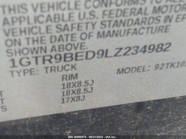 1GTR9BED9LZ234982 GMC Sierra 1500 Sle