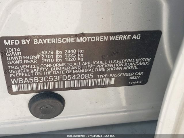 WBA5B3C53FD542085 BMW 5 Series 535i Xdrive