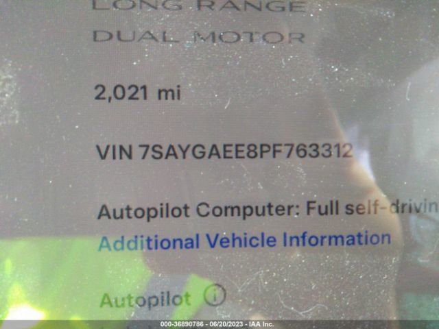 7SAYGAEE8PF763312 Tesla Model Y Long Range