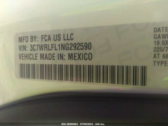 2022 Ram 4500, VIN: 3C7WRLFL1NG292590