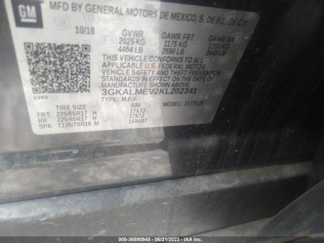 3GKALMEV2KL202341 GMC Terrain Sle