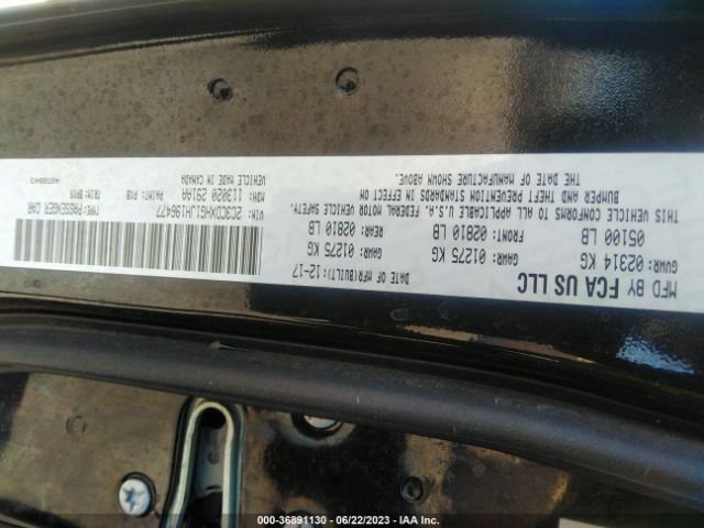 2C3CDXHG1JH196477 Dodge Charger Sxt Plus