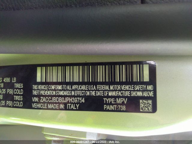 ZACCJBDB0JPH39754 Jeep Renegade Limited