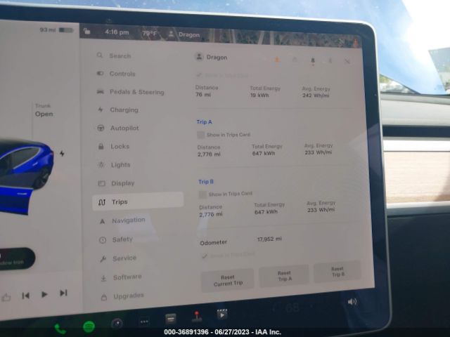 5YJ3E1EA9LF705777 Tesla Model 3 Standard Range