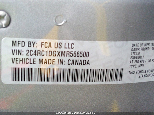 Chrysler Voyager Lxi 2021 2C4RC1DGXMR566500 Image 9
