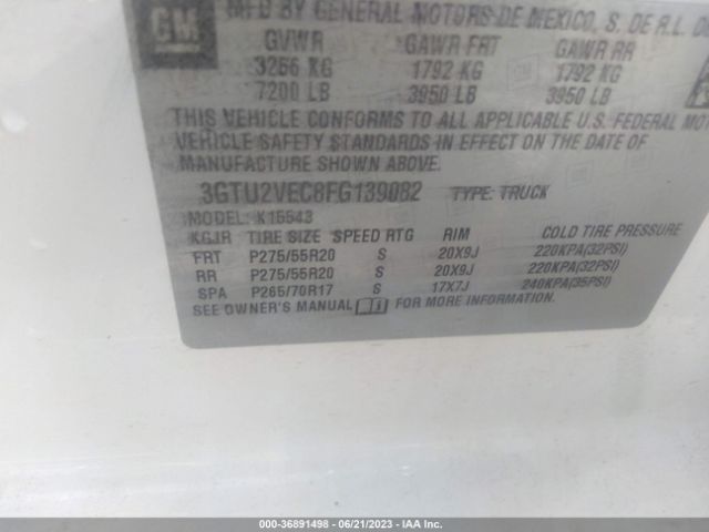 3GTU2VEC8FG139082 GMC Sierra 1500 Slt