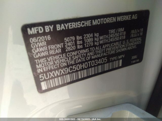 5UXWX9C50H0T03405 BMW X3 Xdrive28i