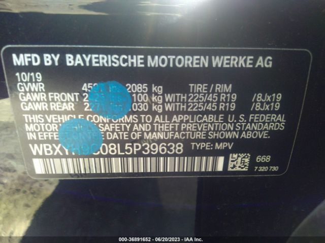 WBXYH9C08L5P39638 BMW X2 Sdrive28i
