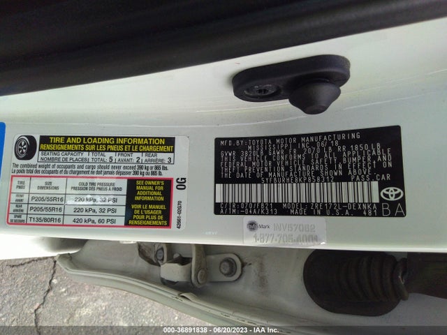 Toyota COROLLA LE 2019 5YFBURHE8KP858312 Image 16