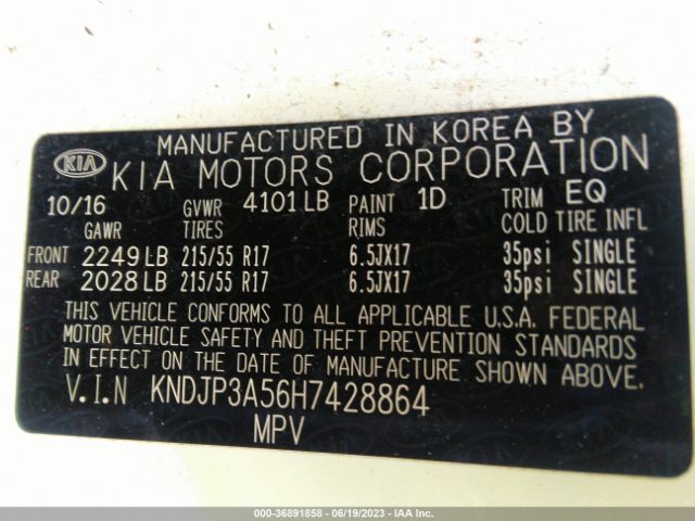 KNDJP3A56H7428864 KIA SOUL +