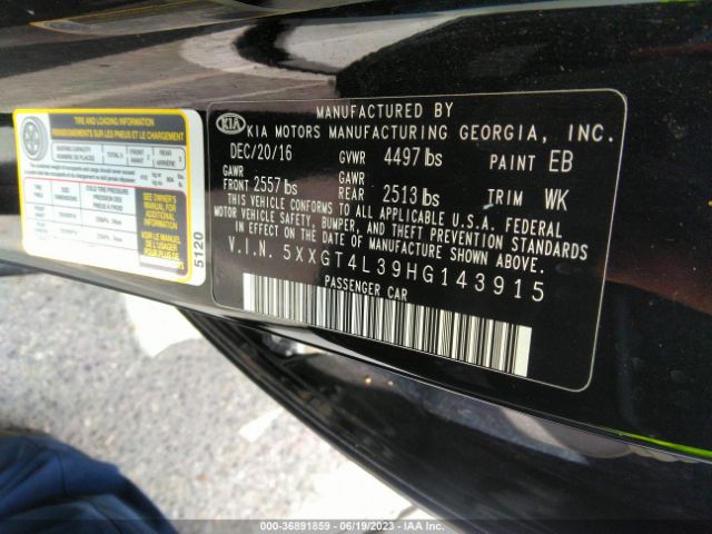 5XXGT4L39HG143915 KIA Optima Lx