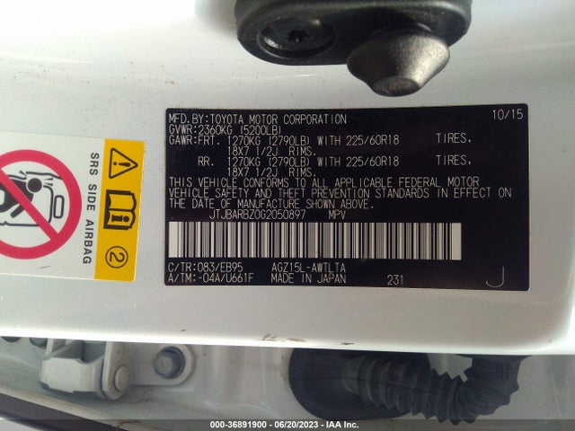 JTJBARBZ0G2050897 Lexus NX 200T
