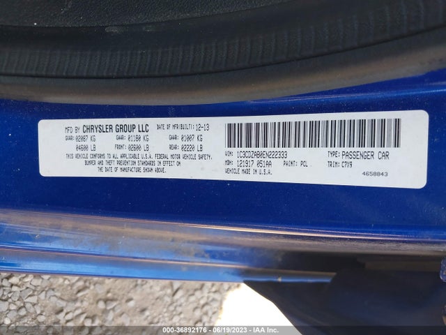 Dodge AVENGER SE 2014 1C3CDZAB0EN222333 Image 9