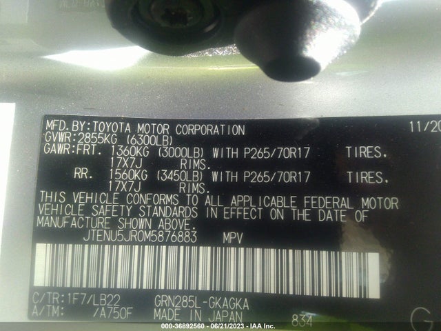 Toyota 4runner Sr5 Premium 2021 JTENU5JR0M5876883 Image 15