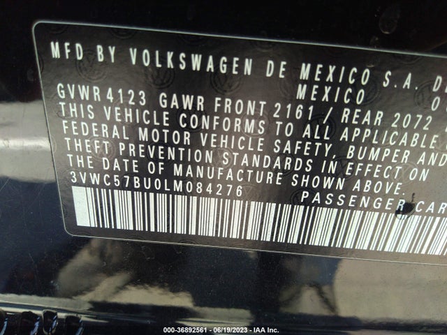 3VWC57BU0LM084276 Volkswagen Jetta S/se/r-line