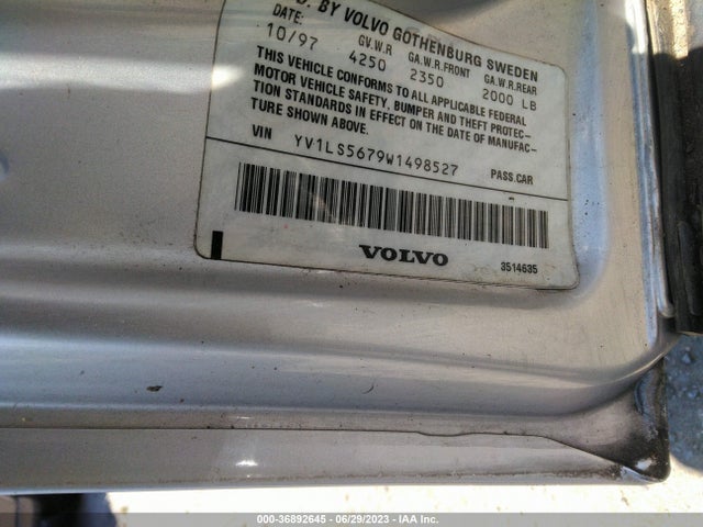 1998 VOLVO S70 GLT VIN: YV1LS5679W1498527