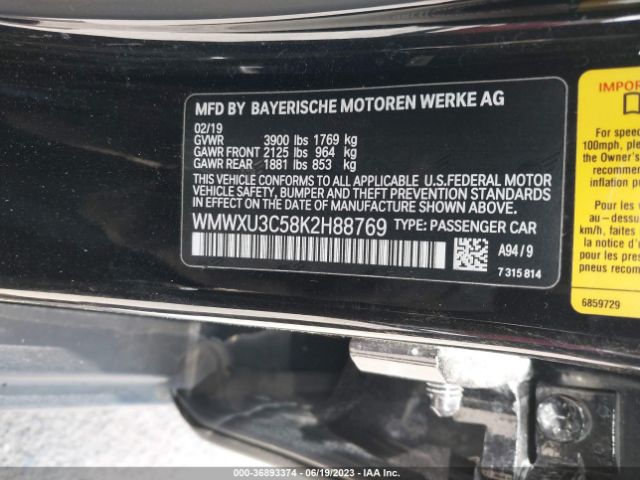 WMWXU3C58K2H88769 Mini Hardtop 4 Door Cooper S